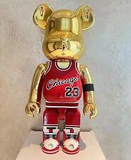 400% Bearbrick Michael Jordan #23 Chicago Red Gold Action Figure Violent Bear picture
