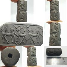 Wonderful old Roman intaglio cylinder seal stone Bead picture