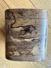 Vintage off~square wooden box, may be Bacote & spalted, 4