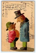 c1905 Fantasy Surreal Potatoes Sweden Embossed Posted Antique Postcard picture