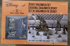 NEW Unopened Disney 12 Piece Halloween Village Set Haunting Lights Sounds New picture