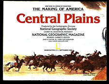 ⫸ 1985-9 September CENTRAL PLAINS Making America National Geographic Map - A3 picture
