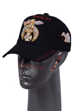 Masonic Shriner Black Cap With Camel - FULLY HAND MADE With Rhinestones And Bull picture