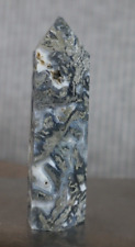 PYRITE IN AGATE POINT 3.59 INCHES TALL/ 115.1 GRAMS picture