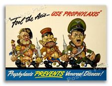 1940s Prophylaxis Prevents Venereal Disease WWII Historic War Poster - 24x32 picture