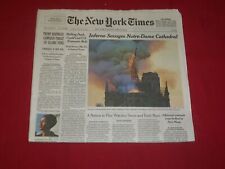 2019 APRIL 16 NEW YORK TIMES - INFERNO SAVAGES NOTRE-DAME CATHEDRAL picture