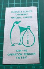 Guides and Scouts Conserve Natural Things 1984-85 Operation Penguin Ribbon picture