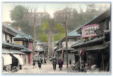 c1910 Business Section 100 Stone Steps Yokohama Japan Antique Postcard picture