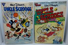 LOT of 2 Vintage Uncle Scrooge #215 & #242 Disney Comic Book 1st Print 🔥 picture
