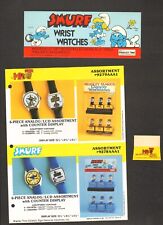 Bradley Time Mr T, Smurf Salesman Sample + Display Head Card  + Watch Box Insert picture