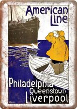 Metal Sign Reproduction - Vintage Philadelphia Liverpool Travel Poster T288 picture