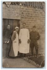 c1918 WWI Hospital Ward 10 Doctor Nurse Soldiers France RPPC Photo Postcard picture