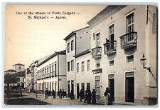 c1910 One of the Streets of Ponta Delgada S Miguel-Azores Portugal Postcard picture
