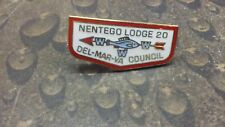 Nentego  Lodge 20 Order of the Arrow BSA pin badge Boy Scouts Del Mar VA Council picture
