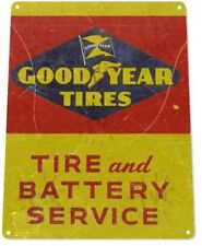 GoodYear Service Tire Gas Station Garage Retro Auto Wall Decor Metal Tin Sign picture
