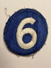 WWII US Army 6th Corps Patch Embroidered Badge Military Original Vintage picture