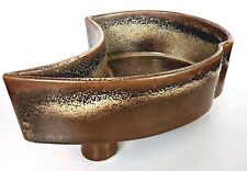 Yamasan Japanese Ikebana MCM Footed Glazed Pottery Planter/ Vase picture