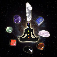 Seven Chakra Set Hexagonal Column Irregular Yoga Spiritual Healing Massage Stone picture