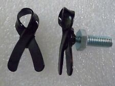 Melanoma Cancer Awareness black ribbon license plate bolts, made in the USA picture