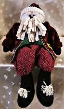 New Prima Creations Shelf Sitter or Wall Santa -Dotted & Print Outfit -26