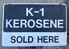 Vintage K1 Kerosene For Sale Sign Original From Old Gas Station Double Sided  picture