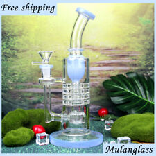 9.5'' Heavy Thick Glass Bong Water Pipe Hookah with 14mm Bowl Blue  picture