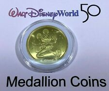 MIckey Mouse Disney World 50th Anniversary Commemorative Medallion Coin in Case picture