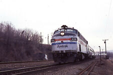 Orig slide Amtrak AMT EMD FL9 486 Adirondack train 69 VINTAGE Beacon NY BIN 1982 picture