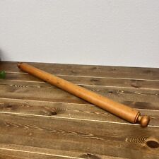 Vintage Solid Wood One Piece 35” Rolling Pin Rustic Farmhouse Kitchen Primitive picture