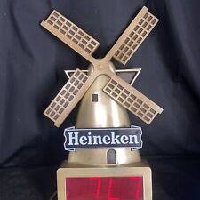 Vintage Heineken Beer Windmill Digital Wall Clock Not Working For Parts/ Repair picture