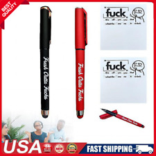 Fresh Outta F**ks Pad and Pen,Snarky Novelty Fresh Outta F**ks Pen Set Gifts picture