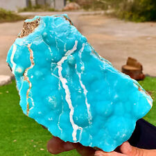 1.9LB Gorgeous Natural larimar rough raw Crystal Mineral Specimen+stand picture