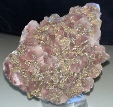 Mauve Calcite w Chalcopyrite Specimen,Quartz Crystal,Metaphysical,Decor,Unique picture