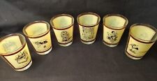 Set of 6 Vintage Thought Factory Sport Comedy Bar Glasses 4 1/2