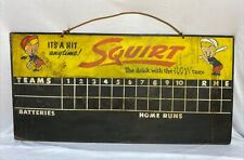 Vintage 1961 Squirt Soda Baseball & Football Scoreboard Double Sided 32