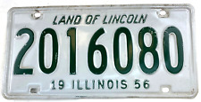 Illinois 1956 License Plate Garage Man Cave Car Vintage 2016080 Decor Collector picture