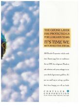 Chrysler Corporation Ozone Layer Time We Returned Favor Vintage 1995 Print Ad picture