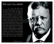 PRESIDENT THEODORE TEDDY ROOSEVELT THE MAN IN THE ARENA 8X10 PHOTO picture
