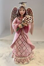 Jim Shore Heartwood Creek Breast Cancer Awareness Angel Ornament 2015 #4049413  picture