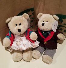 2017 Starbucks Christmas Bearista Bears Boy & Girl 135 & 136 Limited Edition USA picture