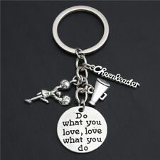 1pc Teen Cheerleader Charms Keychains Cheer Team Chain Keyrings Fashion Jewelry picture
