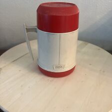 Vintage Thermos Vacuum Jar Model 6202 Red 10 oz Wide Mouth Locking Made In USA picture