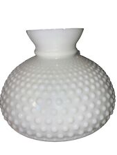 Vintage White Milk Glass Hobnail Hurricane Lamp Shade 7.5” Tall 9 7/8” Fitter picture