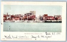 Detroit Michigan Postcard Russel The Water Front Steamships Buildings Scene 1901 picture