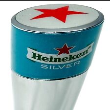 Heineken Silver Premium Short Beer Tap Handle Red Star  Rare HTF Locking Ferrule picture