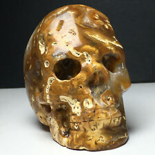 Rare！！ 435g Awesome Natural Agate Crystal Quartz Skull Healing Carving   picture
