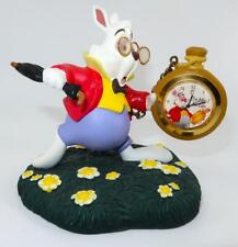 Disney Alice in Wonderland I'm Late, I'm Late, White Rabbit Figurine & Clock picture