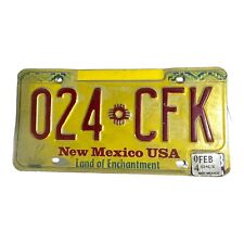 New Mexico USA Land Of Enchantment 024 CFK Auto License Plate Feb 04 Vintage picture