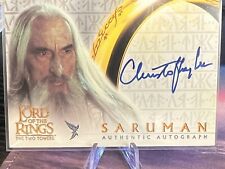 Christopher Lee LOTR The Two Towers Topps Lord Of The Rings Autograph Auto picture