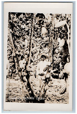 Ecuador Postcard Cacao Export Farmers at Work c1930's Vintage RPPC Photo picture